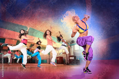 Obraz dziewczyna aerobiku