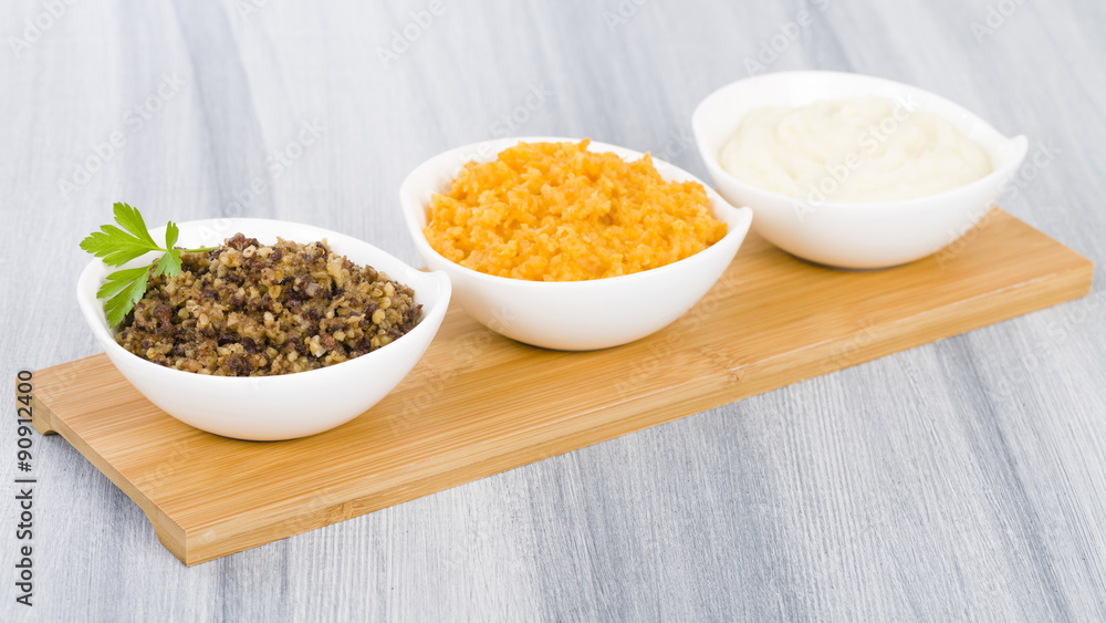 Haggis, Neeps & Tatties - Traditional Scottish meal commonly served at Burn's Night.
Haggis, Neeps & Tatties - Traditional Scottish meal commonly served at Burn's Night.