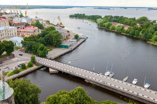 Top view on the Old City from the observation deck of the Vyborg