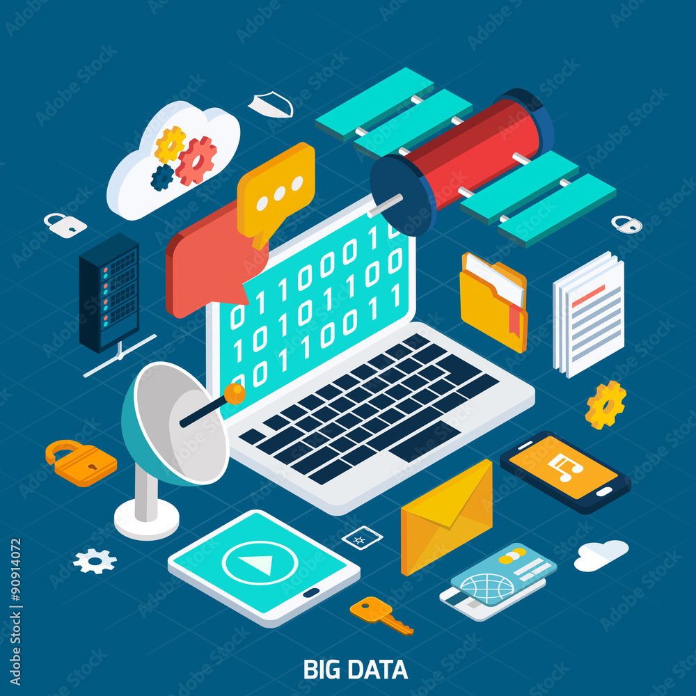 Big Data Isometric Concept Big Data Isometric Concept