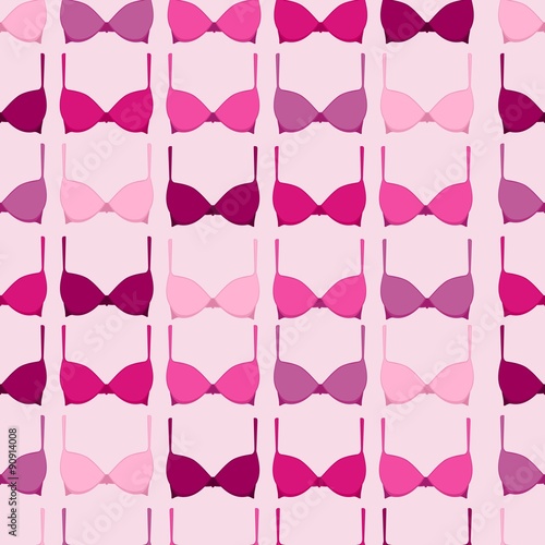 Breat cancer campaign pink bra seamless pattern