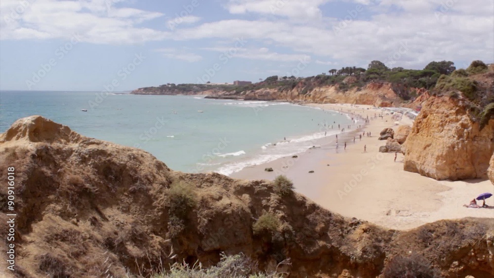 Algarve Maria Luisa Beach in Albufeira municipality - Cliff view Algarve Maria Luisa Beach in Albufeira municipality - Cliff view