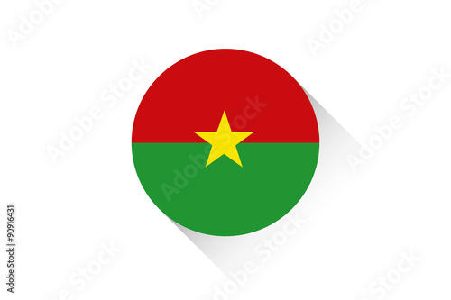 Free Download Round flag with shadow of Burkina Faso - GFXLoad