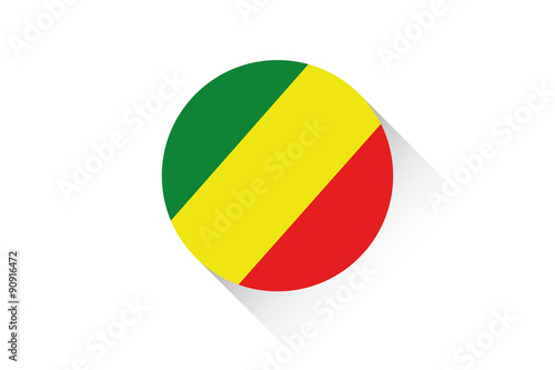 Free Download Round flag with shadow of Congo - GFXLoad