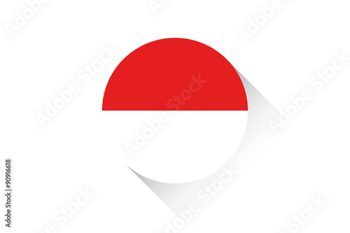 Free Download Round flag with shadow of Indonesia - GFXLoad