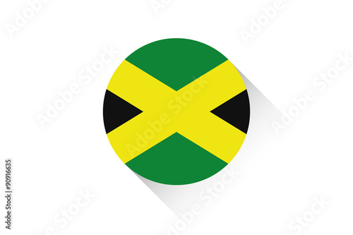 Free Download Round flag with shadow of Jamaica - GFXLoad