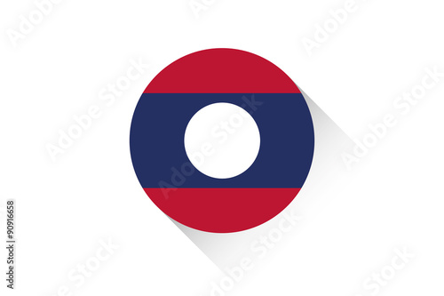 Round flag with shadow of Laos Free Download Round flag with shadow of Laos - GFXLoad