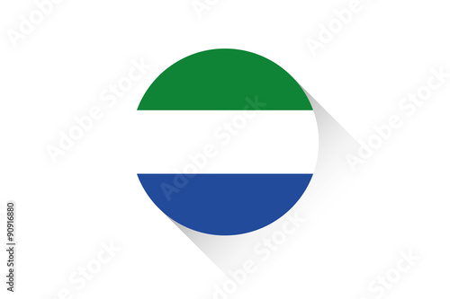 Free Download Round flag with shadow of Sierra Leone - GFXLoad