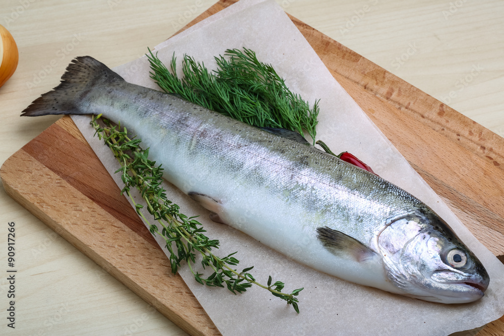 Raw trout