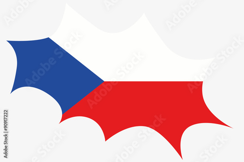 Explosion wit the flag of Czech Republic