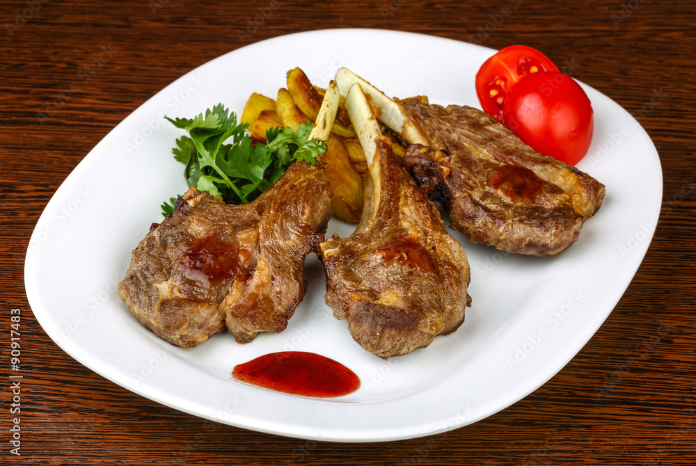 Grilled lamb chops