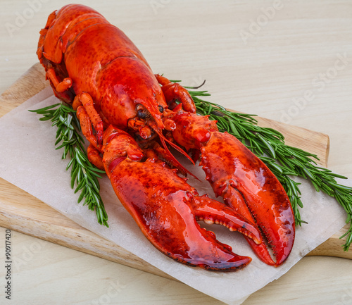 Boiled lobster