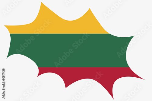 Explosion wit the flag of Lithuania