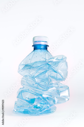 Crushed platic bottle