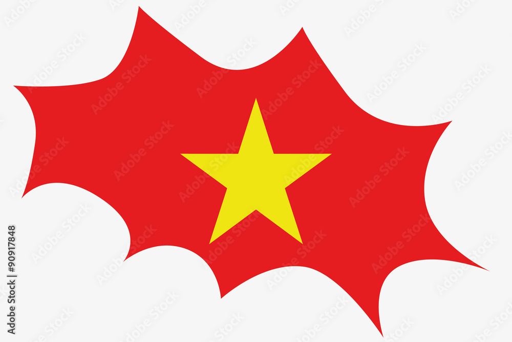 Explosion wit the flag of Vietnam Explosion wit the flag of Vietnam