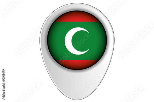 3D Map Pointer Flag Illustration of the country of Maldives Free Download 3D Map Pointer Flag Illustration of the country of Maldives - GFXLoad