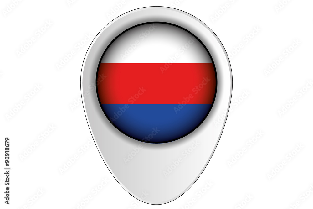3D Map Pointer Flag Illustration of the country of Serbia 3D Map Pointer Flag Illustration of the country of Serbia