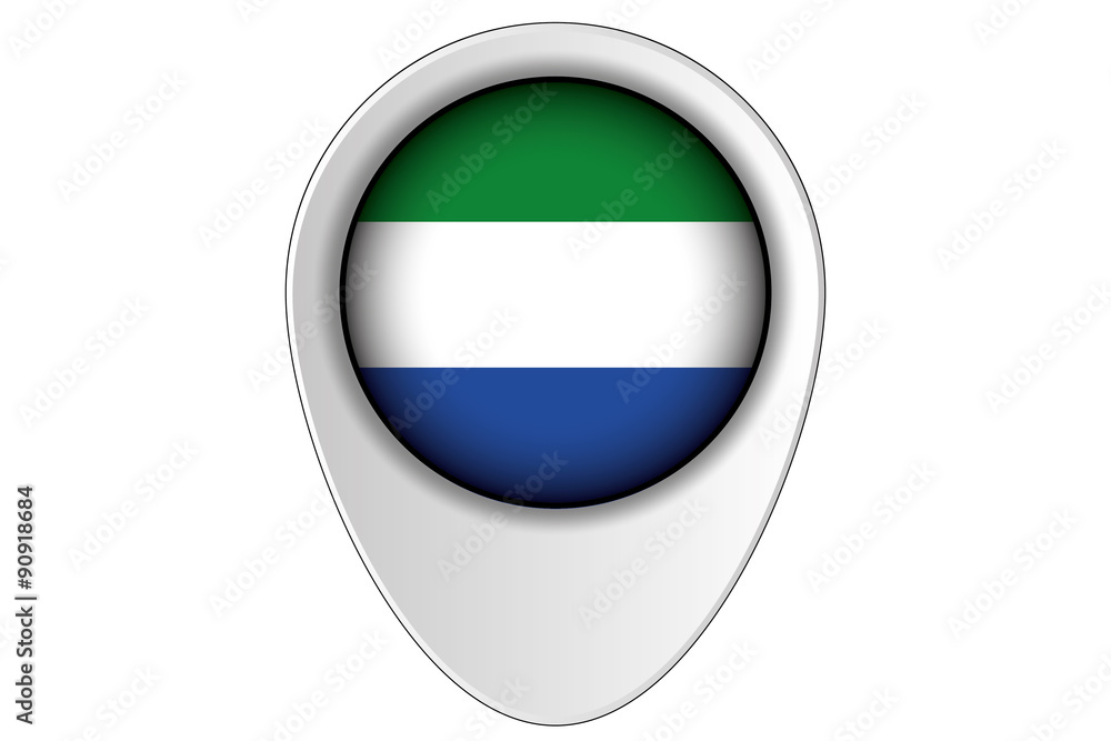 3D Map Pointer Flag Illustration of the country of Sierra Leone 3D Map Pointer Flag Illustration of the country of Sierra Leone