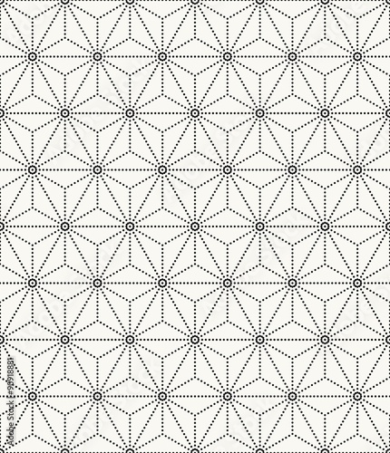 Vector seamless texture. Modern abstract background. Repeating geometric pattern stars inscribed in a hexagon.