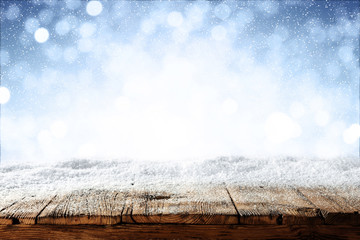 desk of snow 