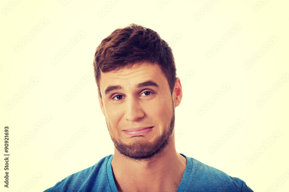 Young depressed man. Young depressed man.