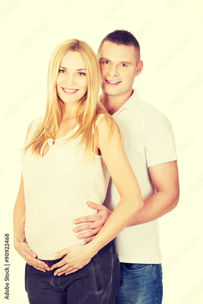 Beautiful young couple expecting baby Beautiful young couple expecting baby