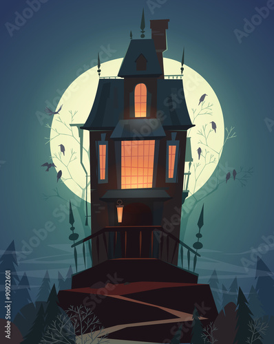 Happy Halloween card \ background \ poster. Vector illustration.
