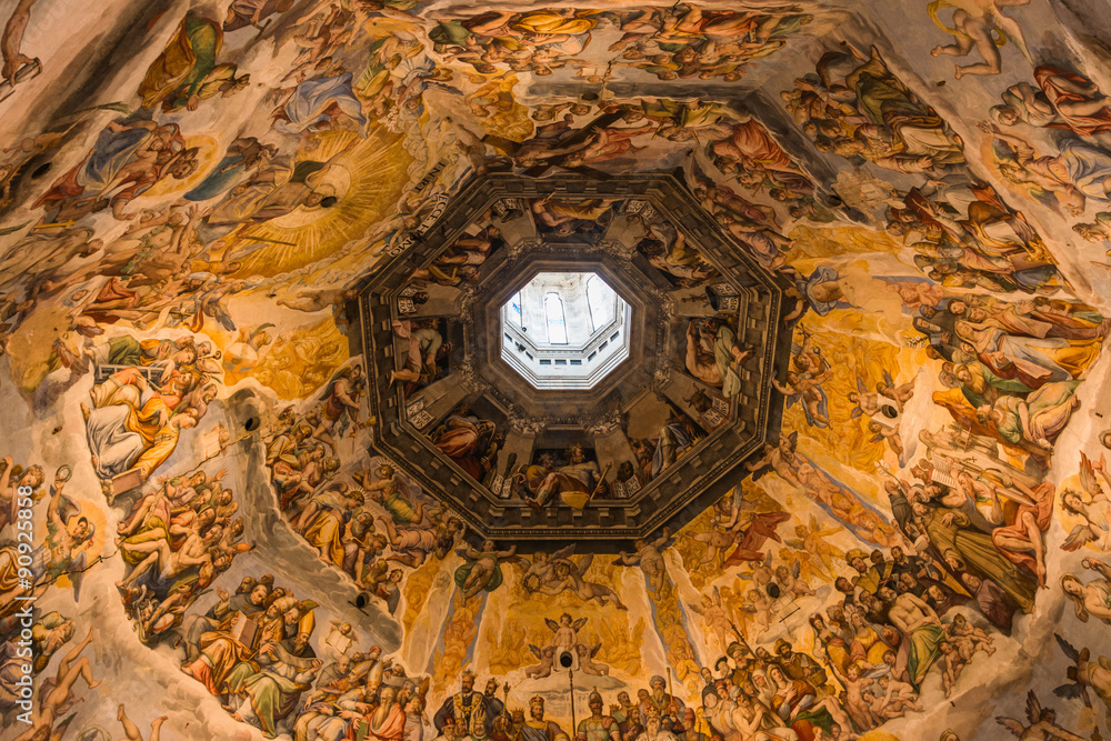 イタリア　フィレンツェ　ドゥオーモの天井画