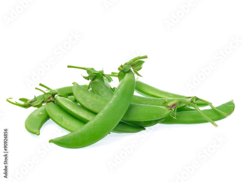 String beans isolated on white background