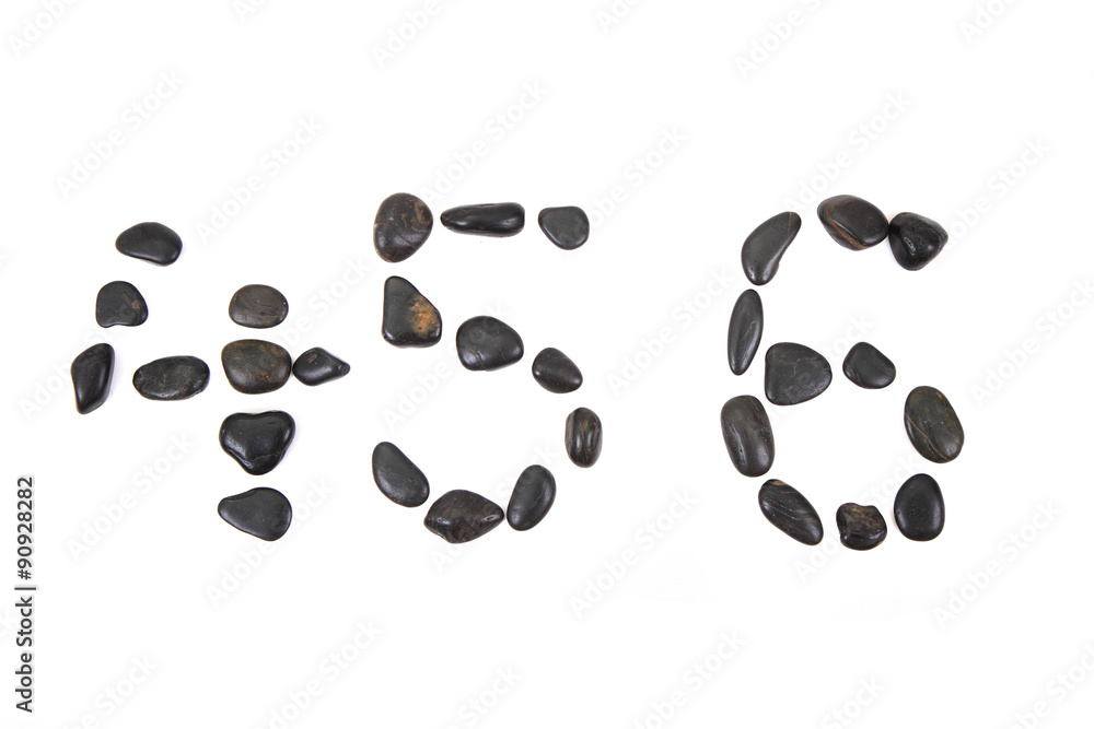 stone alphabet from black stones stone alphabet from black stones