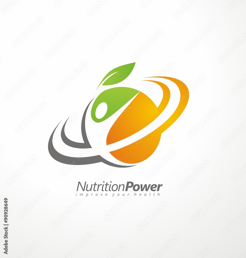 Organic Healthy Food creative symbol layout Organic Healthy Food creative symbol layout