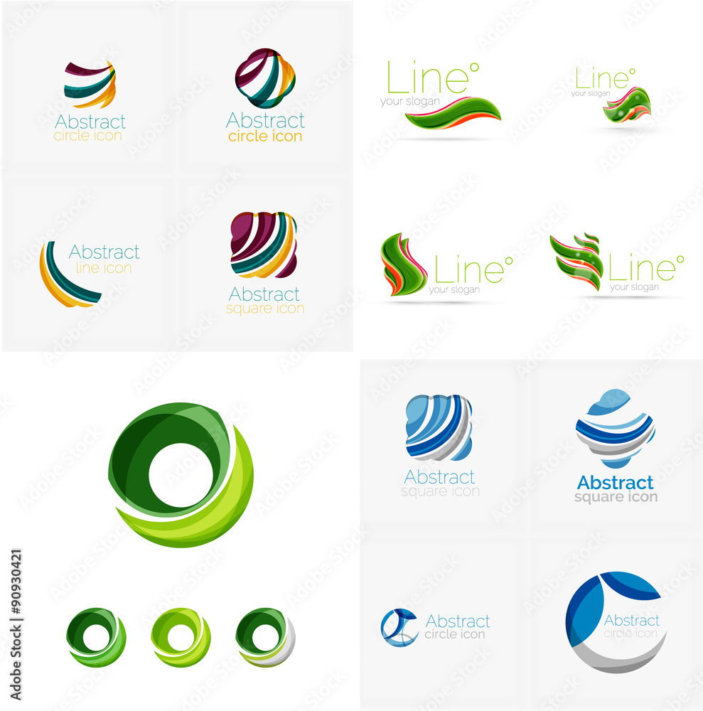 Universal abstract geometric shapes - business emblems Universal abstract geometric shapes - business emblems