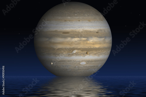 Planet Jupiter. Elements of the furnished by NASA.
