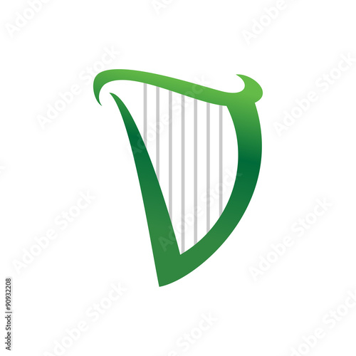 D Initial Letter Harp