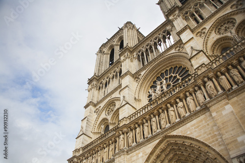 Notre Dame Cathedral in Paris, France. 