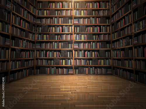 Fototapeta Library room with books