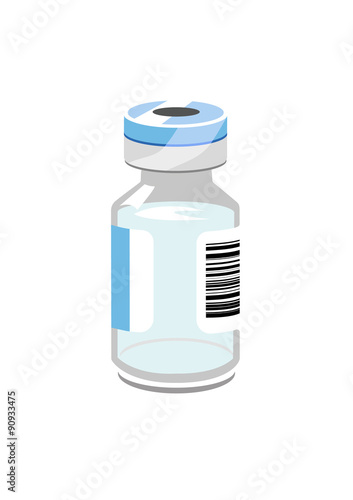 Vector image of a vial/phial or bottle