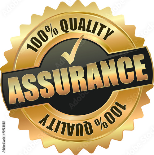 golden 100% assurance sign