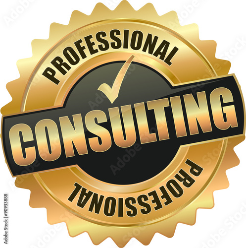 golden professional consulting sign