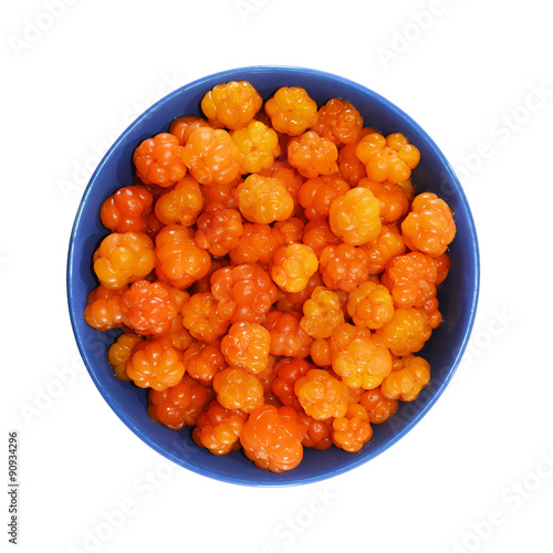 cloudberries on a white background photo