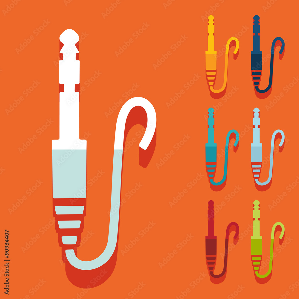 Flat design: connector Flat design: connector