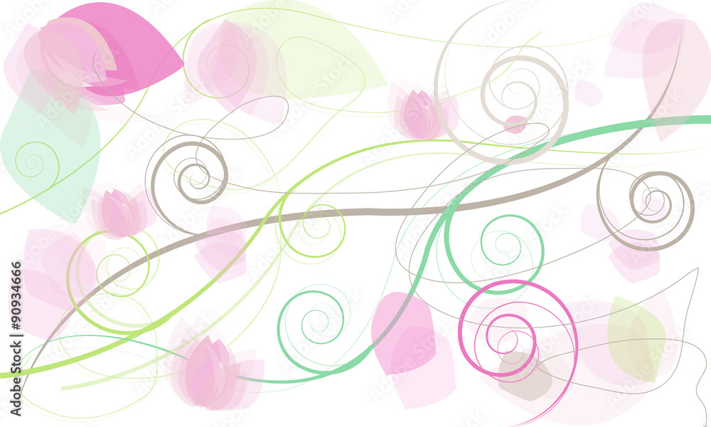 Vector background with flowers