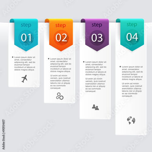 Vector colorful info graphics for your business presentations.