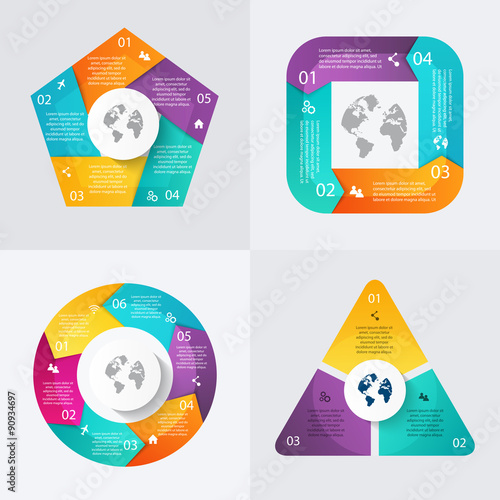 Vector colorful info graphics for your business presentations.