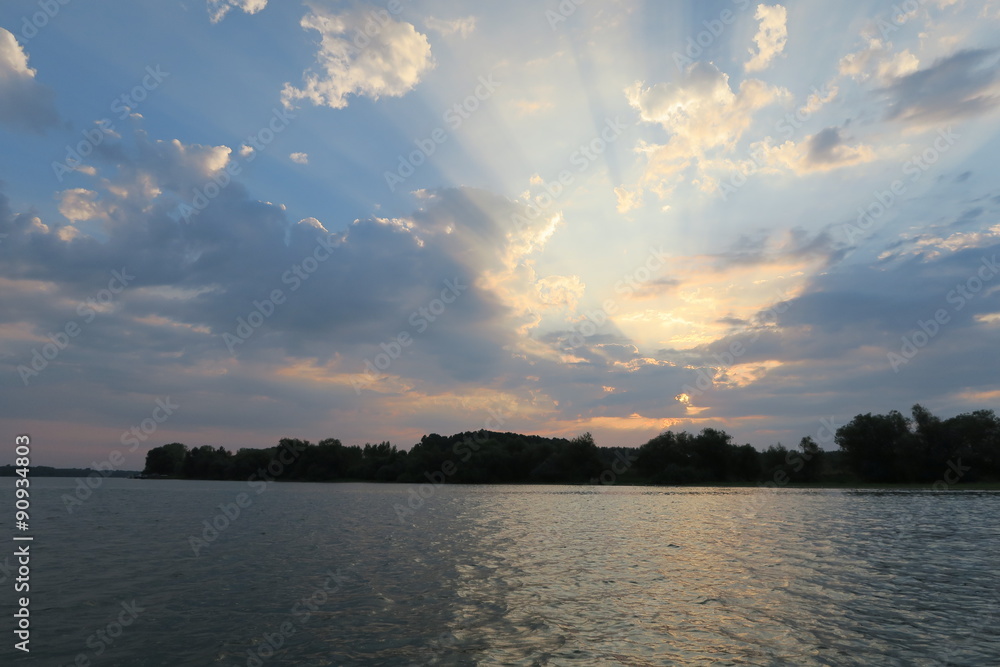 Naklejka premium Sunrise in Danube Delta
