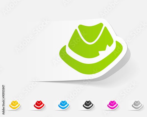 realistic design element. hat