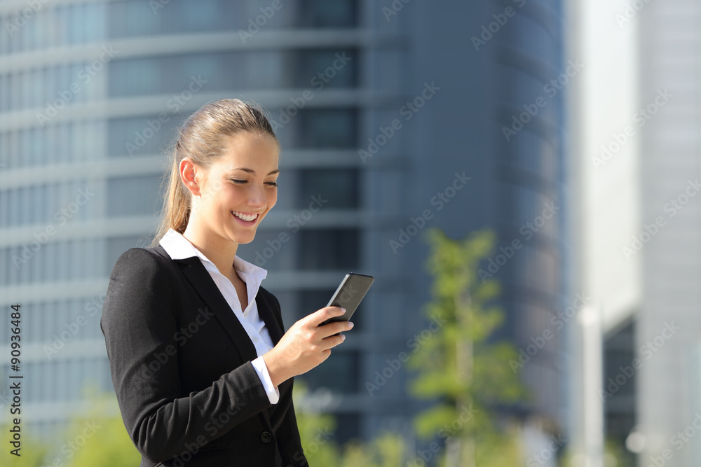 Executive working with a mobile phone Executive working with a mobile phone