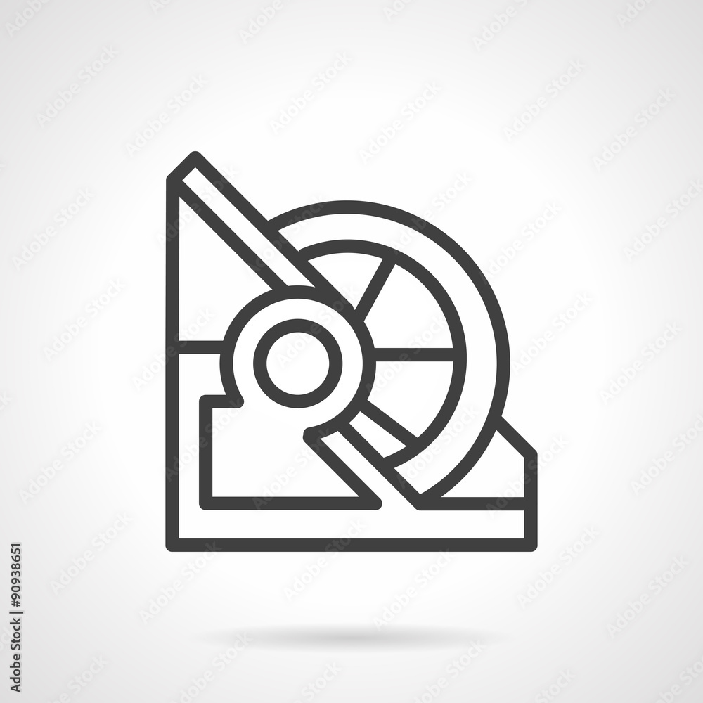 Abstract line vector icon for winch Abstract line vector icon for winch