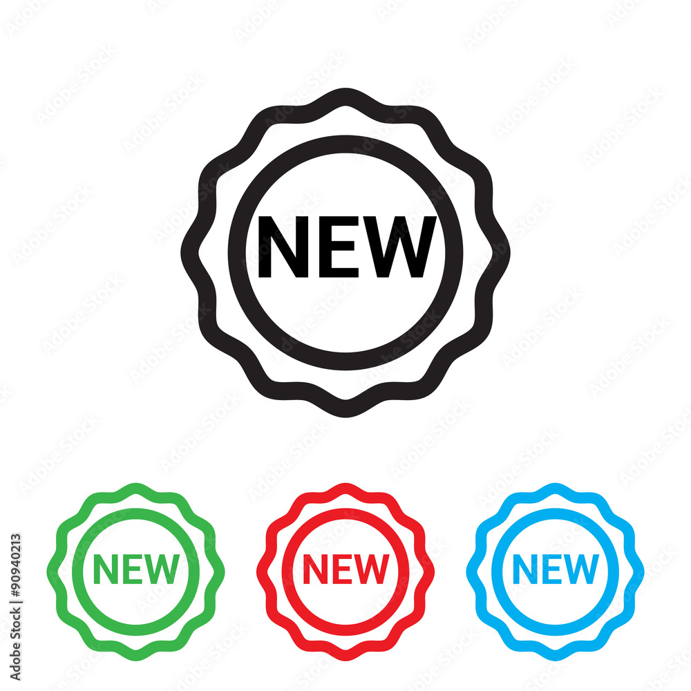 New sign icon. New arrival star symbol. New sign icon. New arrival star symbol.