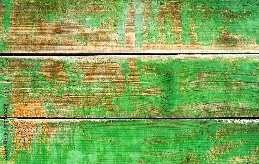 Obraz premium Green wooden plank texture as background